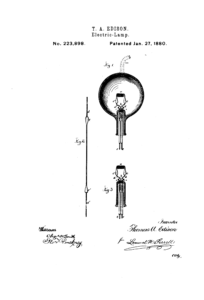 Patente da lâmpada incandescente